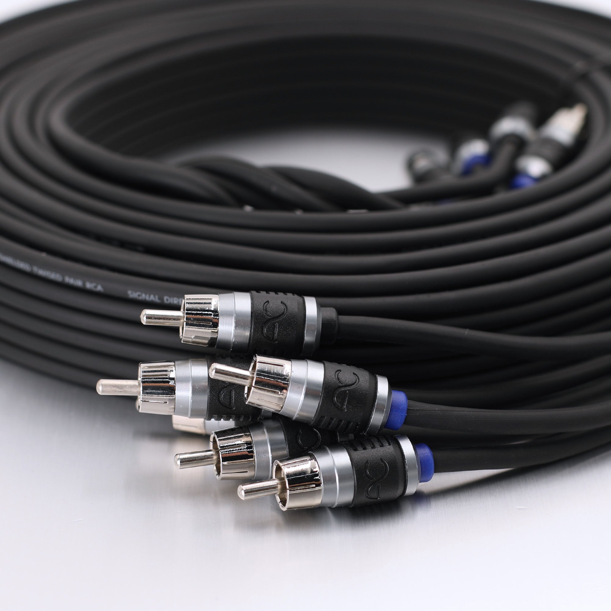 AC Studio 6-Channel Double-Shielded Directional Twisted Pair RCA Interconnect (12ft - 17ft)