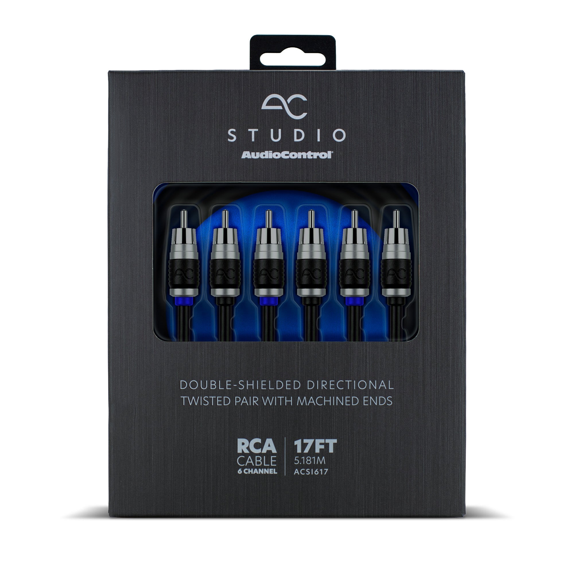AC Studio 6-Channel Double-Shielded Directional Twisted Pair RCA Interconnect (12ft - 17ft)