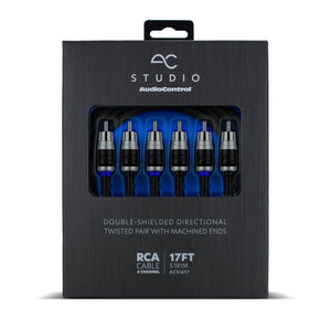 AC Studio 6-Channel Double-Shielded Directional Twisted Pair RCA Interconnect (12ft - 17ft)