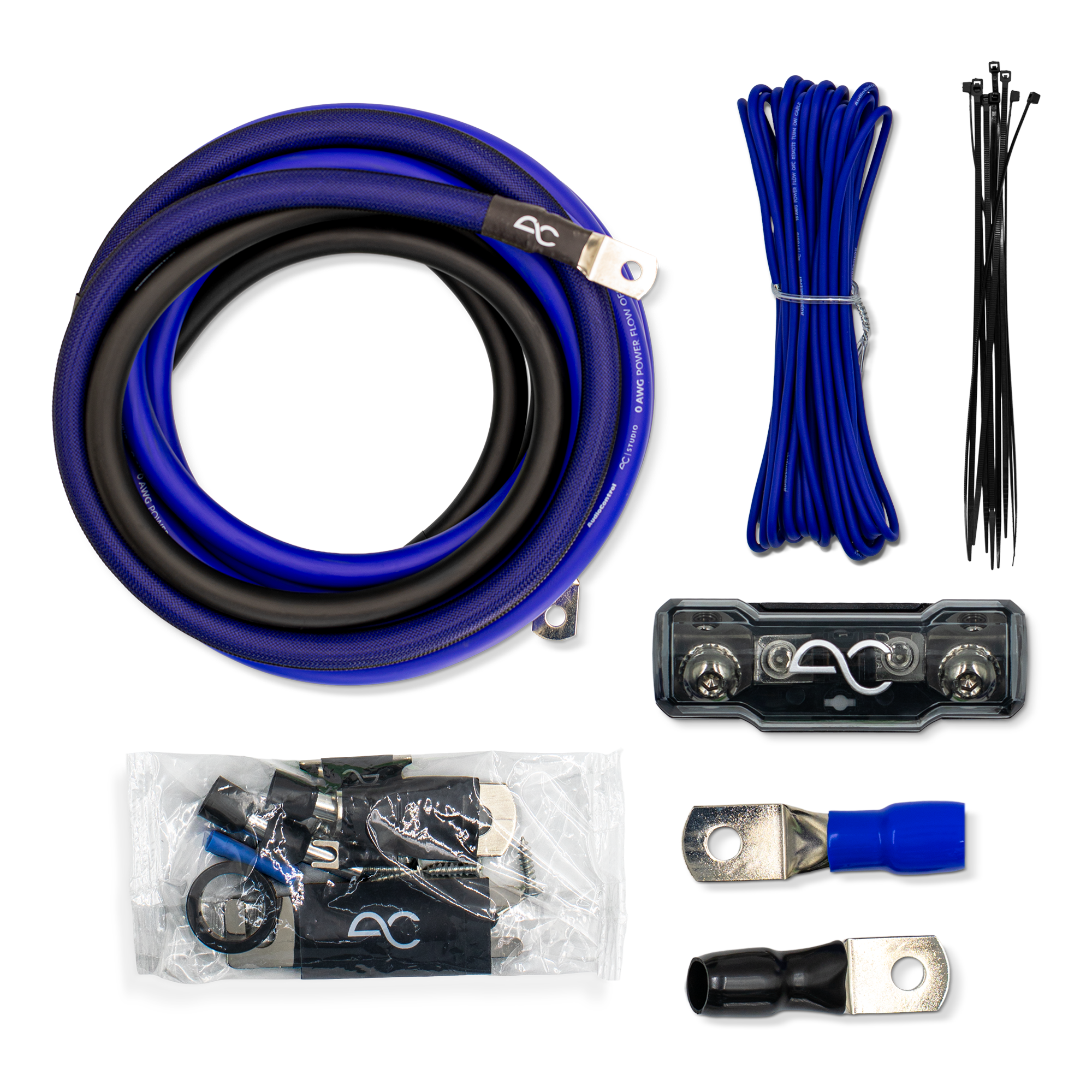 AC Studio High-Performance PowerFlow OFC Amp Wiring Kit (0 Gauge)