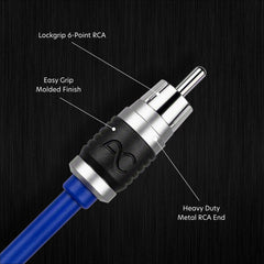 AC Studio 1 Male - 2 Female Double-Shielded Directional Twisted Pair RCA Y Splitter