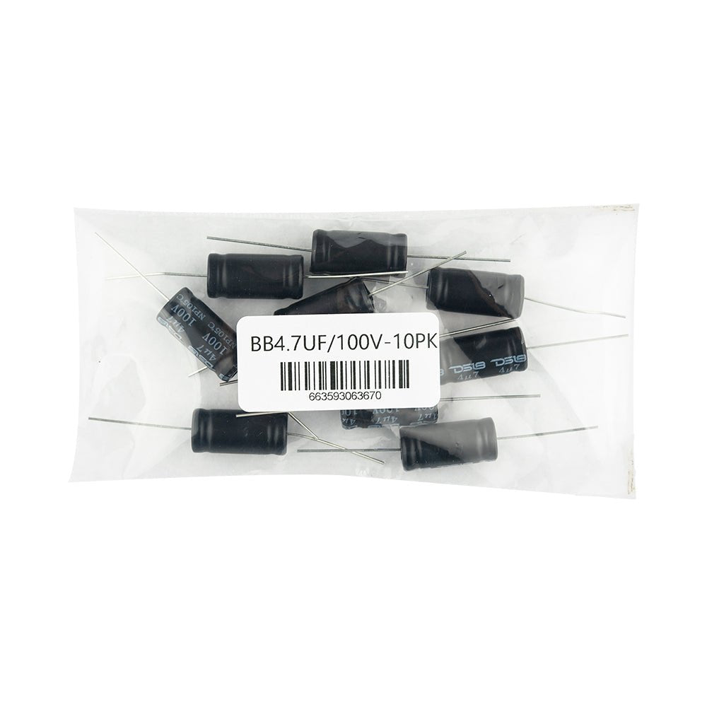 DS18 BB4.7UF/100V-10PK 4.7uF 100V Non-Polarized Bass Blocking Capacitor - DS18