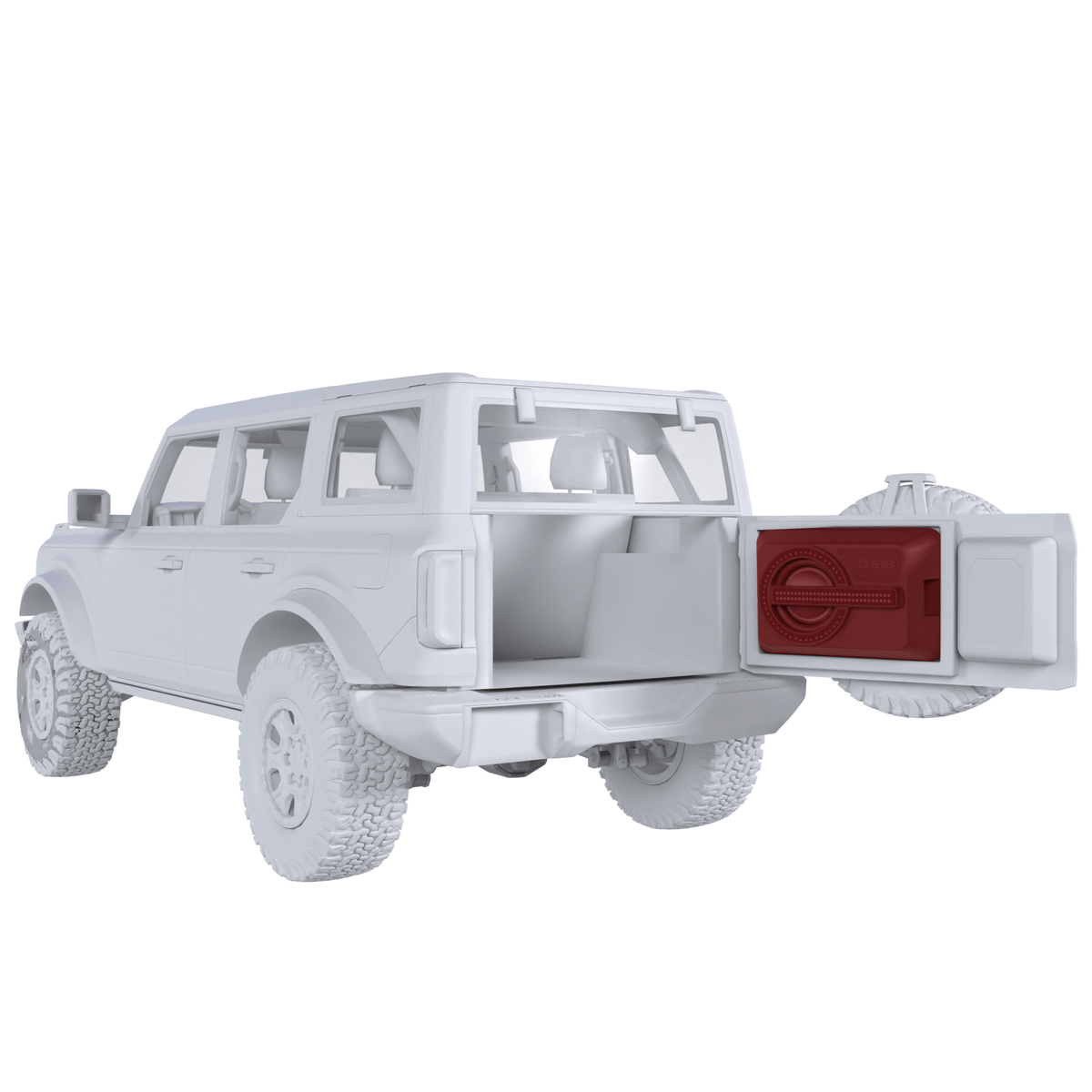 Bronco 6th Gen Tailgate Enclosure RGB LED Lights, 12" Subwoofer & Monoblock Amplifier - DS18
