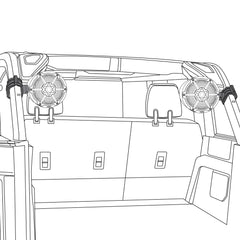 Ford Bronco 6th Gen OEM Roll Bar Clamps for Marine Towers NXL-X and CF-X Series. - DS18