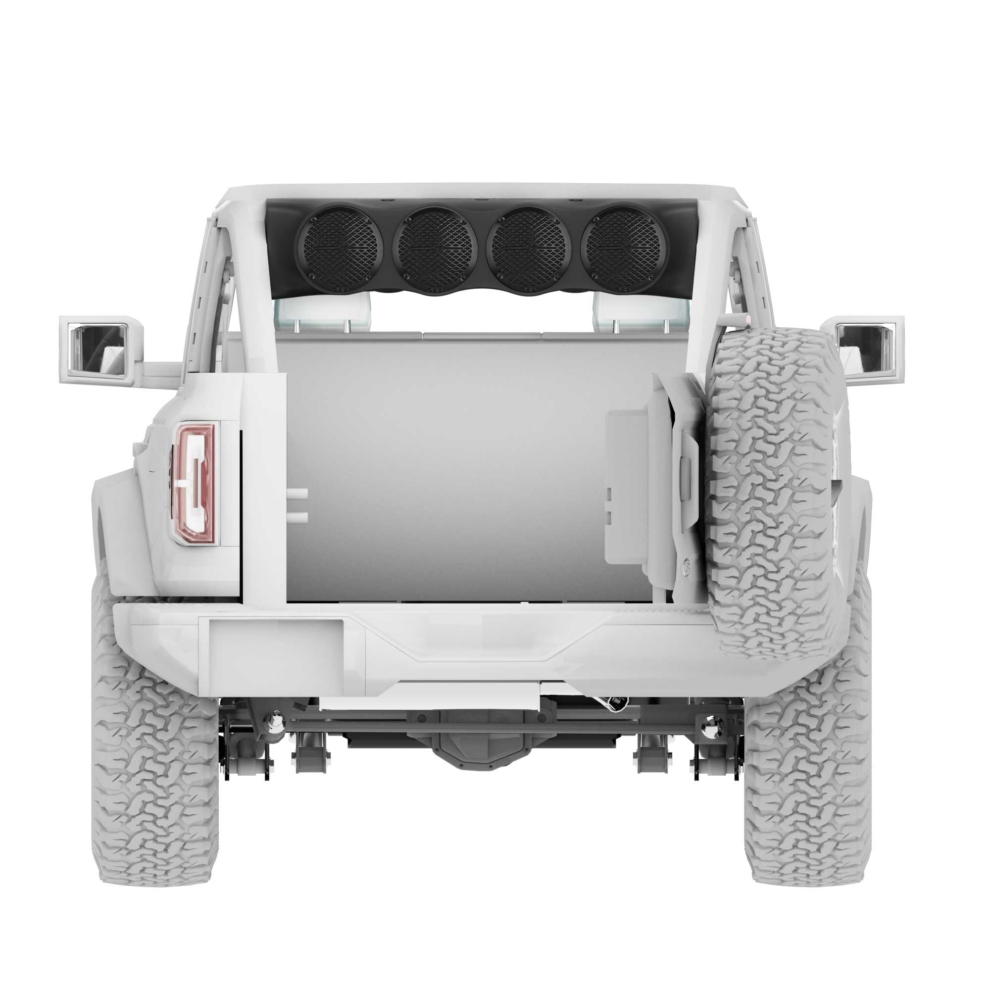 Bronco 6th Gen Rear Overhead Soundbar Loaded – 6 Coaxial Midrange Speakers, Dual Hybrid Tweeters & Multi-Channel Amplifier