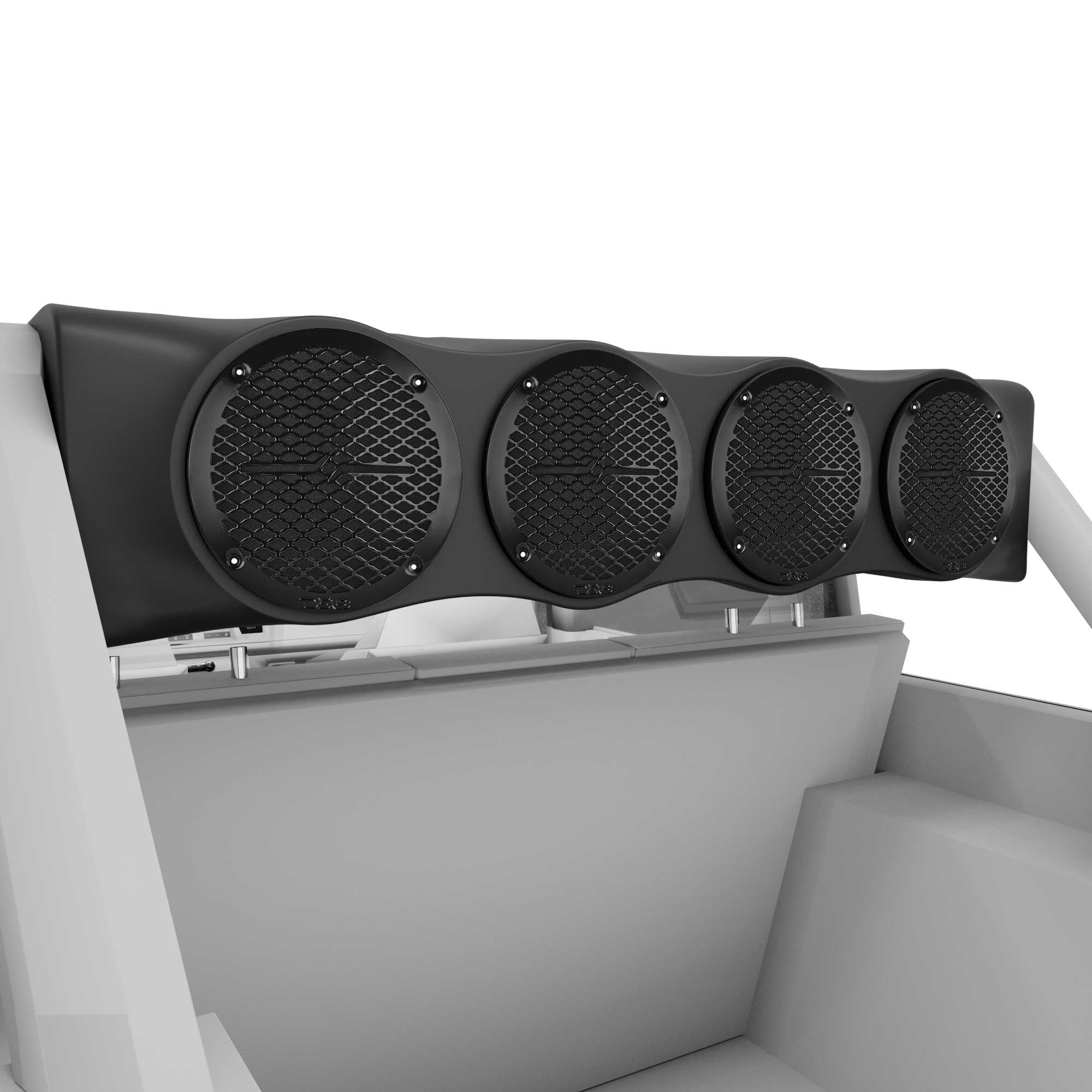 Bronco 6th Gen Rear Overhead Soundbar Loaded – 6x Coaxial Midrange Speakers and Dual Hybrid Tweeters - DS18