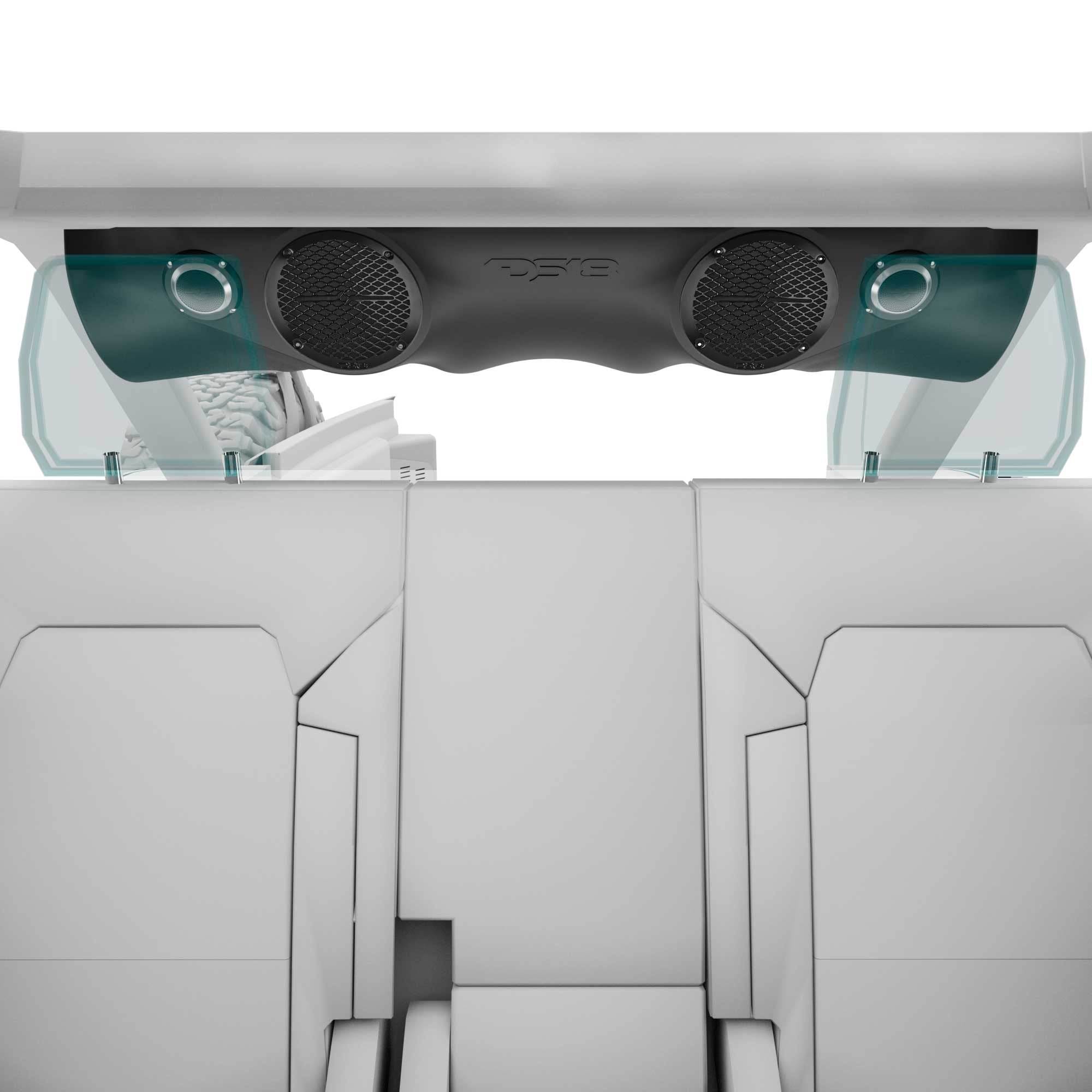 Bronco 6th Gen Rear Overhead Soundbar Loaded – 6 Coaxial Midrange Speakers, Dual Hybrid Tweeters & Multi-Channel Amplifier