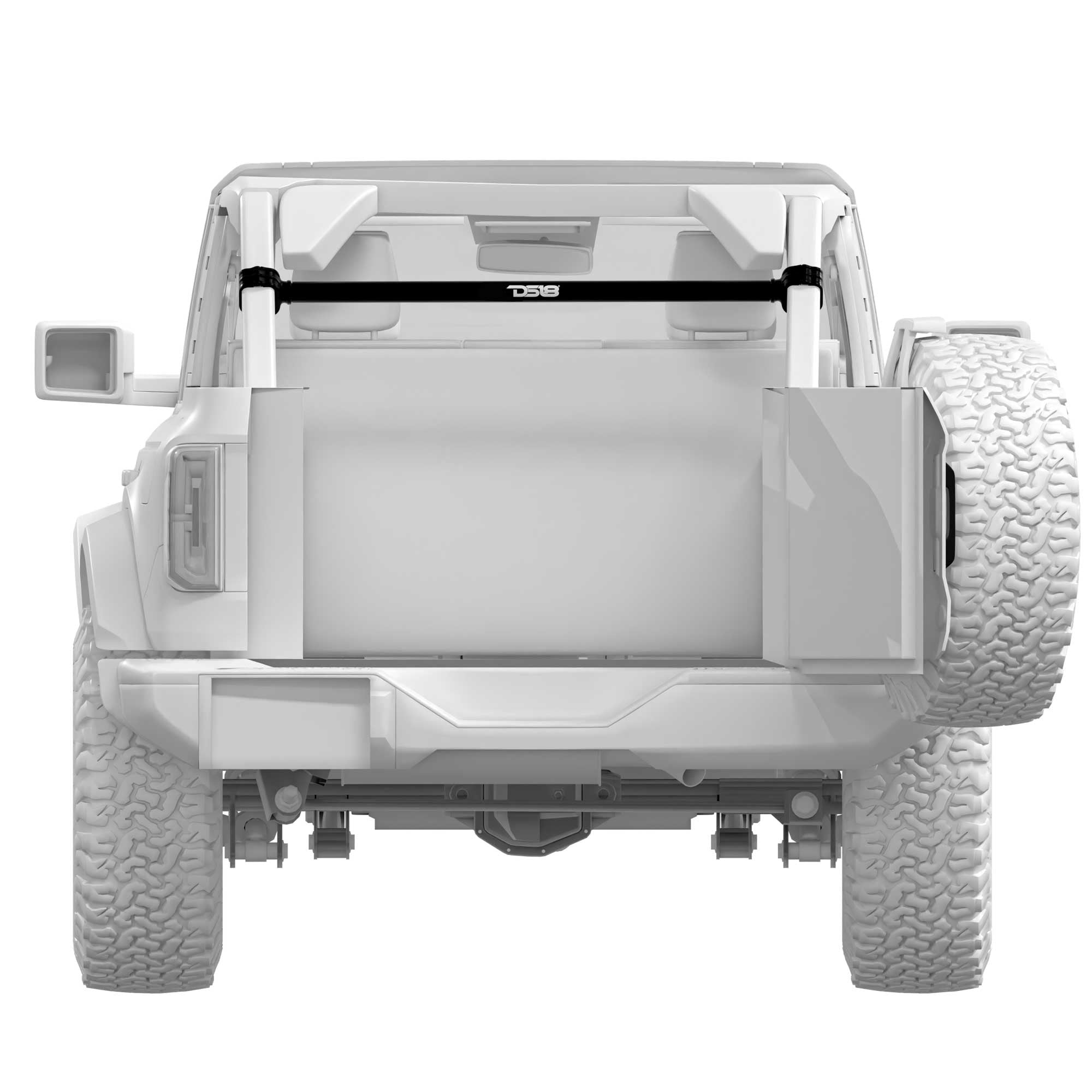 Bronco 6th Gen Mounting Tube Bundle with Dual 8" Marine Tower Speakers with RGB LED Lights - DS18