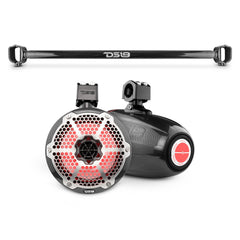 Bronco 6th Gen Mounting Tube Bundle with Dual 8" Marine Tower Speakers with RGB LED Lights - DS18