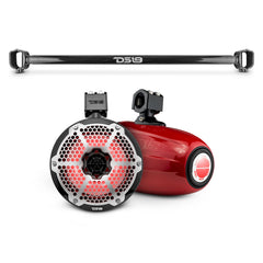 Bronco 6th Gen Mounting Tube Bundle with Dual 8" Marine Tower Speakers with RGB LED Lights - DS18