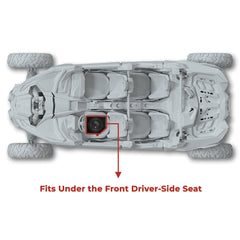 Can-Am 10” Under-Seat Subwoofer Enclosure for 2-Door & 4-Door Maverick X3 (2017-Up) - Front Driver Side - DS18