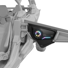 Can-Am Maverick X3 Door Speaker Panels Loaded with NXL-IQ 6.5" 2-Way Coaxial Marine Speakers and Digital LED Badge - DS18
