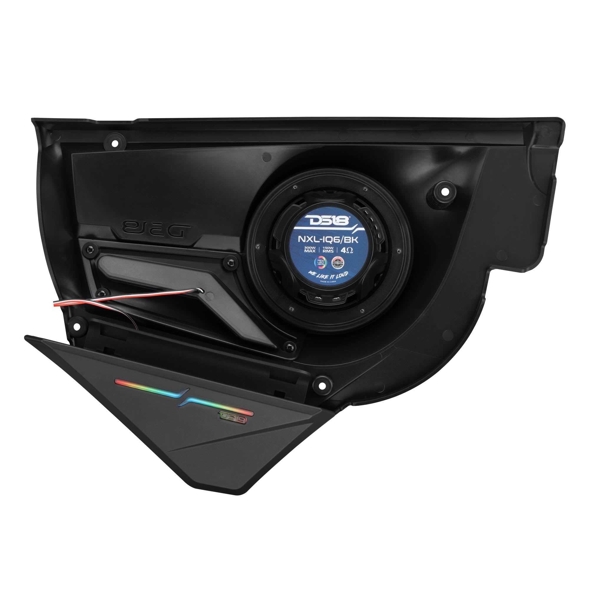 Can-Am Maverick X3 Door Speaker Panels Loaded with NXL-IQ 6.5" 2-Way Coaxial Marine Speakers and Digital LED Badge - DS18