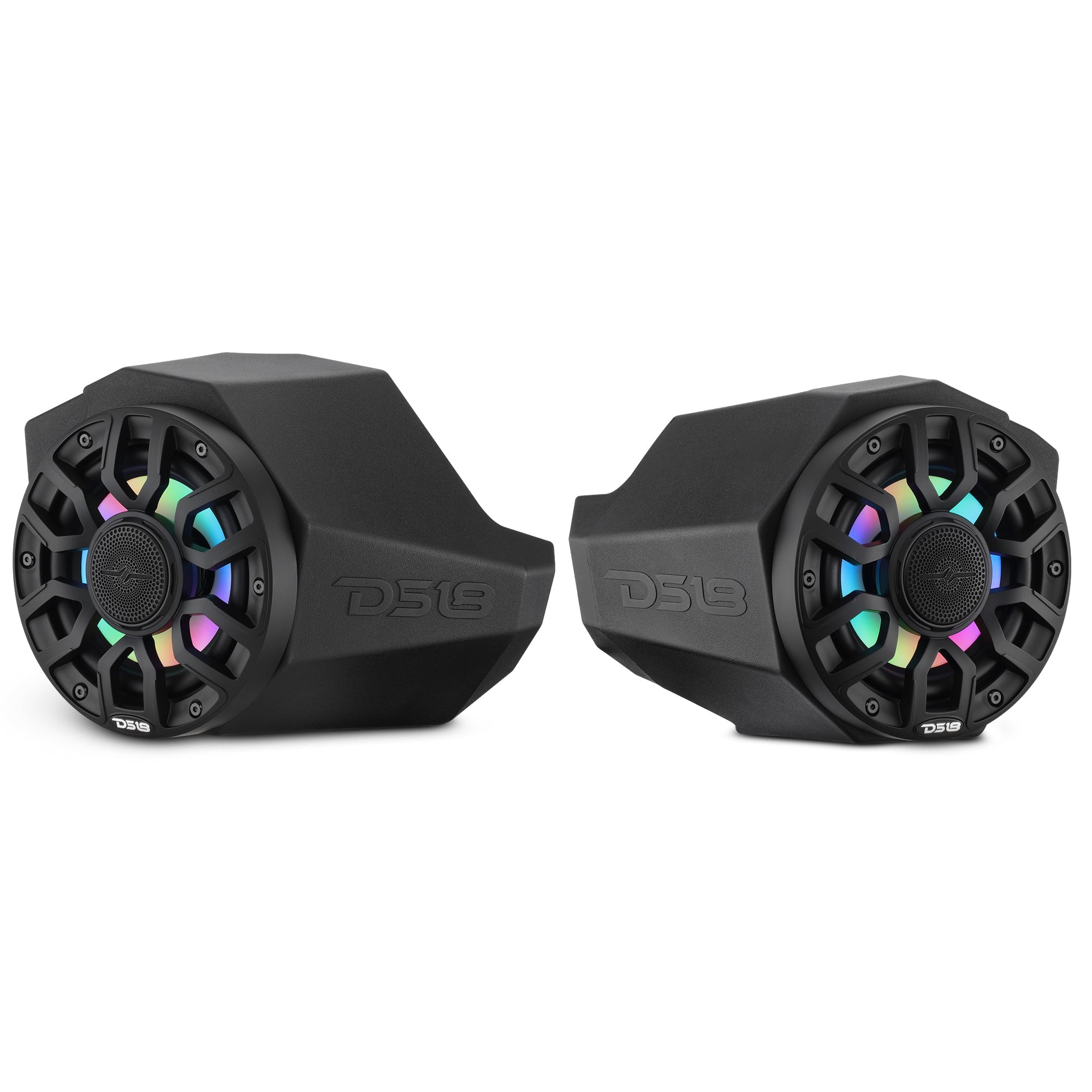 Can-Am Maverick X3 Kick Panel Speaker Pods Loaded with NXL-IQ 6.5" 2-Way Coaxial Marine Speakers and Digital LED Lights