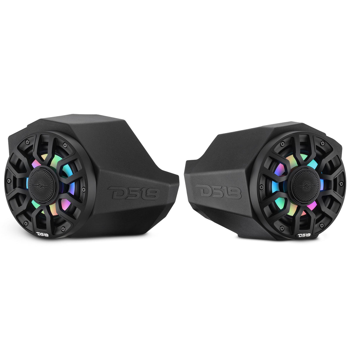 Can-Am Maverick X3 Kick Panel Speaker Pods Loaded with NXL-IQ 6.5" 2-Way Coaxial Marine Speakers and Digital LED Lights