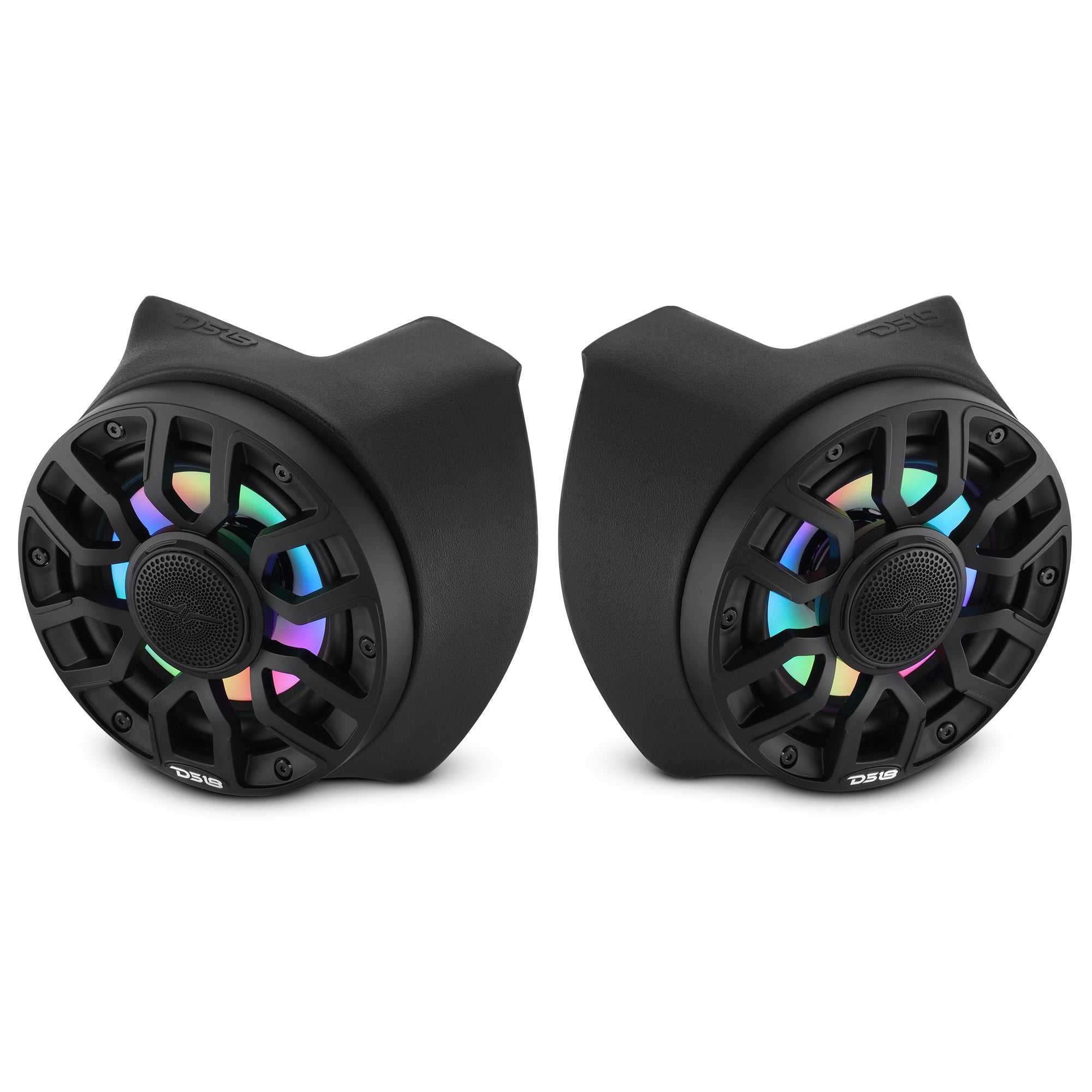 Can-Am Maverick X3 Rear B-Pillar Speaker Pods Loaded with NXL-IQ 6.5" 2-Way Coaxial Marine Speakers and Digital LED Lights
