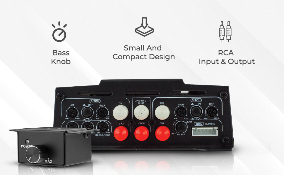 CANDY Compact Full-Range Class D 5-Channel Amplifier 2000 Watts - DS18