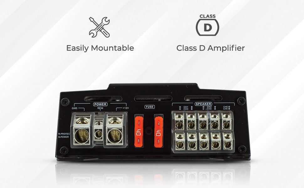 CANDY Compact Full-Range Class D 5-Channel Amplifier 2000 Watts - DS18