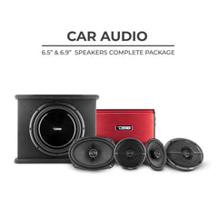 DS18 CARPK-4 ZXi High Volume Complete System 6.5 Package with powered 10 inch subwoofer - DS18
