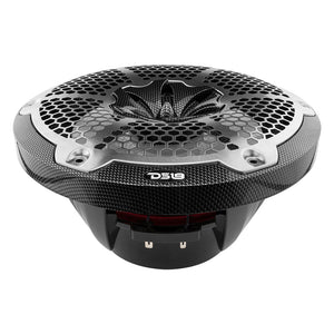 NXL 10" 2-Way Coaxial Marine Speaker With LED RGB Lights 200 Watts Rms 4-Ohm -Black Carbon Fiber - DS18