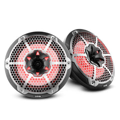 NXL 10" 2-Way Coaxial Marine Speaker With LED RGB Lights 200 Watts Rms 4-Ohm -Black Carbon Fiber - DS18