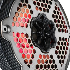 NXL 6.5" 2-Way Coaxial Marine Speaker With LED RGB Lights 100 Watts Rms 4-Ohm - Black Carbon Fiber - DS18