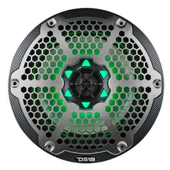 NXL 8" 2-Way Coaxial Marine Speaker With LED RGB Lights 125 Watts Rms 4-Ohm - Black Carbon Fiber - DS18