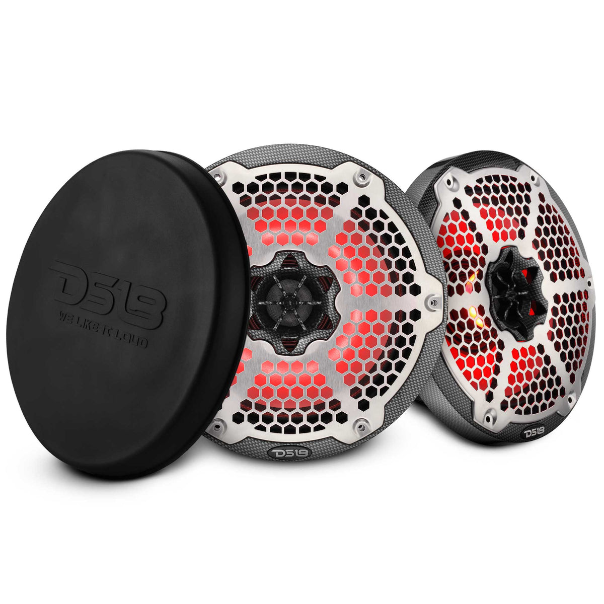 8” Marine 2-Way Hybrid Speaker with RGB LED, Compression Driver and Neodymium Magnet | 350W RMS 4-Ohm - DS18