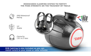 NXL 6.5" Pod 300W Speaker with Integrated RGB LED Lights (Pair) - Perfect for Jet Skis - DS18