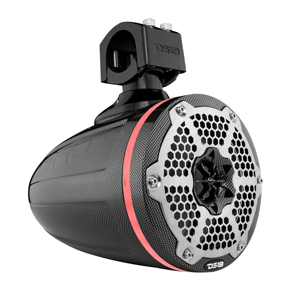 NXL 6.5" Marine and Powersports Empty Tower LED RGB Lights -Black Carbon Fiber - DS18