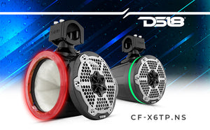 NXL 6.5" Marine and Powersports Empty Tower LED RGB Lights -Black Carbon Fiber - DS18