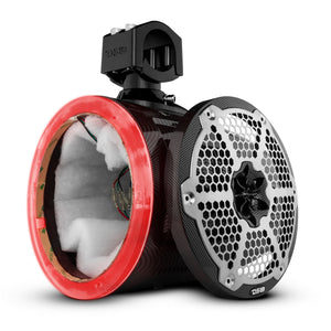 NXL 8" Marine and Powersports Empty Tower LED RGB Lights -Black Carbon Fiber - DS18