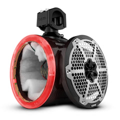 NXL 8" Marine and Powersports Empty Tower LED RGB Lights -Black Carbon Fiber - DS18
