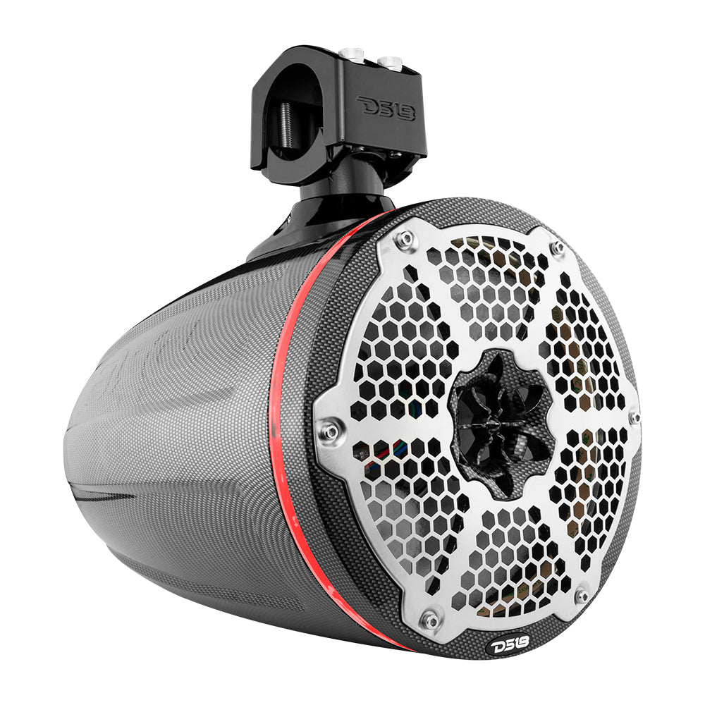 NXL 8" Marine and Powersports Empty Tower LED RGB Lights -Black Carbon Fiber - DS18