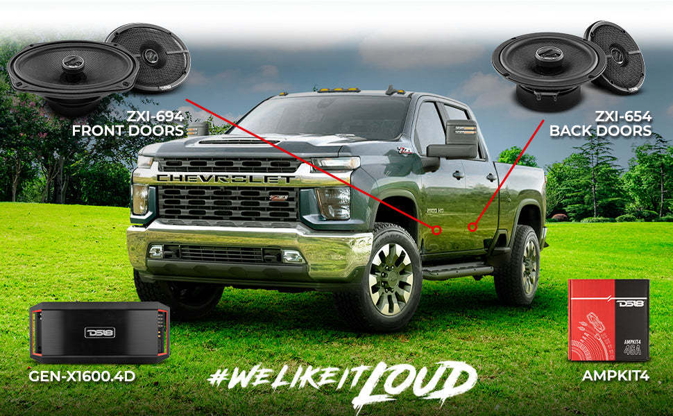 2016-2021 Chevy Silverado 3500 HD Crew and Extended Cab Front and Back Doors Speakers Good Upgrade/Replacement Package 1600