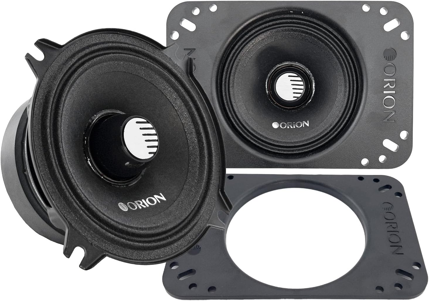 Orion CM454 - 4 Inch (With 4x6 Inch Adapter Plate) 4 Ohm Midrange Speakers 100 Watts RMS (Pair)