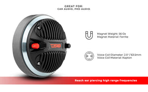 2" Throat Bolt on Driver 360 Watts 2.5" Polyimide Vc 8-Ohm - DS18