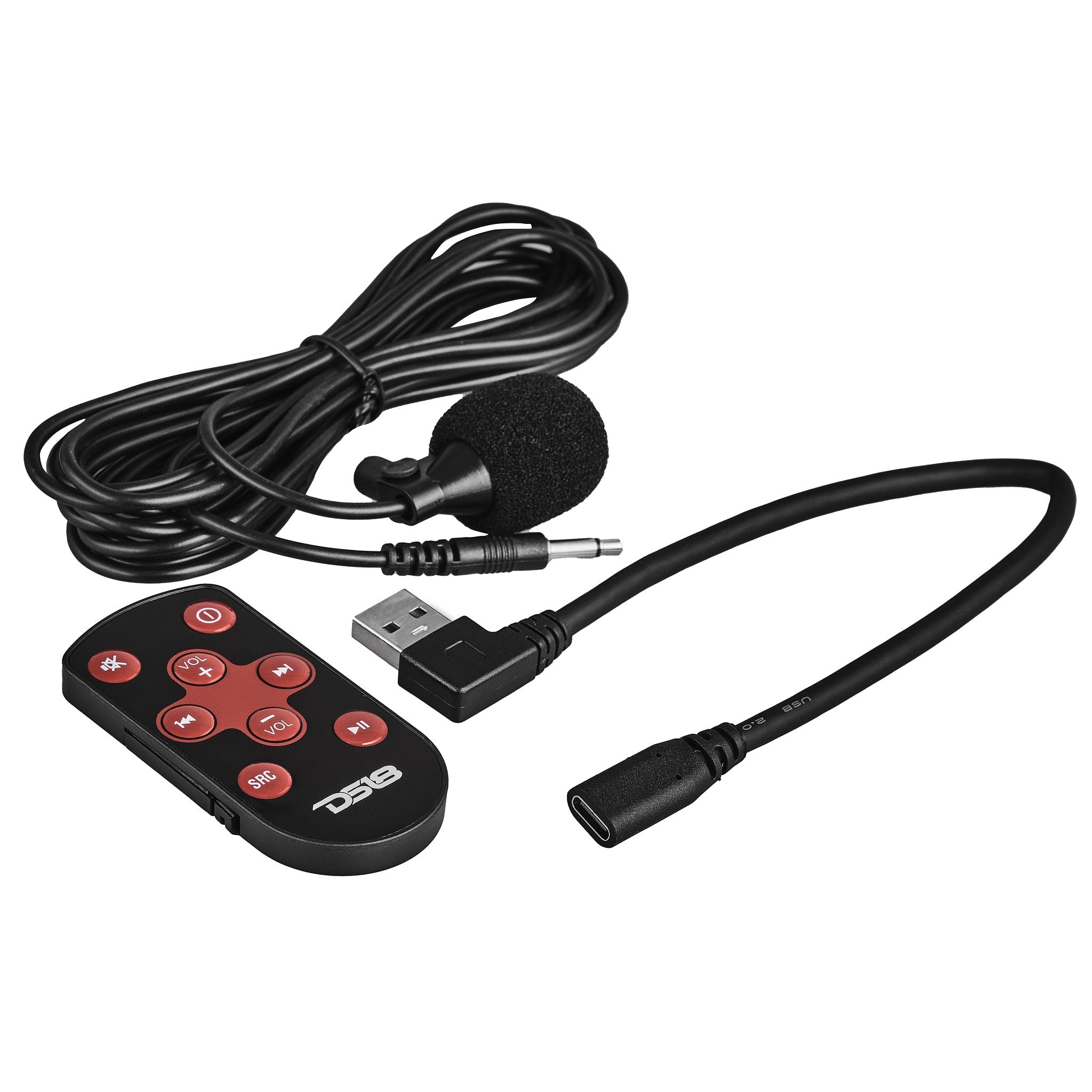 10.5" Floating Adjustable Modular Touchscreen Mechless Single-DIN Head Unit with Bluetooth, Mirror Link and USB - DS18
