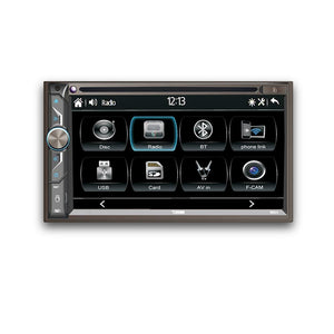 6.9" Touchscreen Double-DIN Headunit with DVD, Bluetooth, USB and Mirror Link - DS18