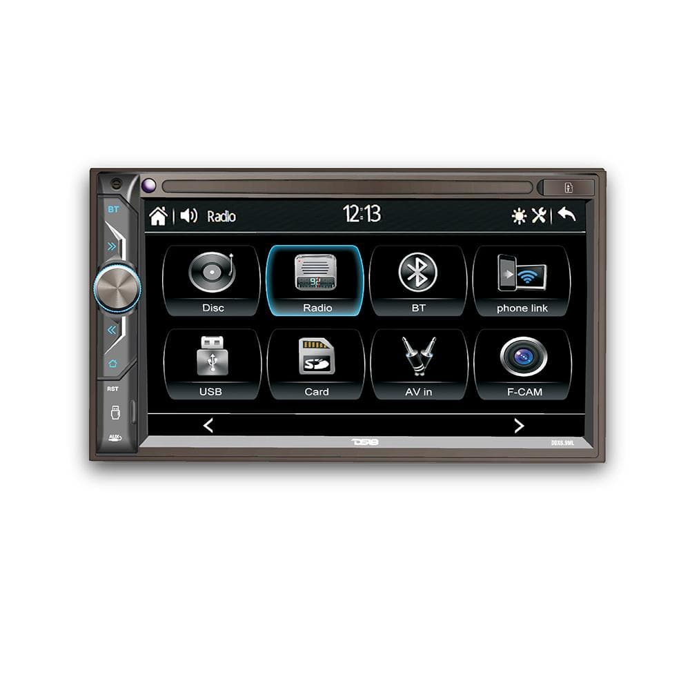 6.9" Touchscreen Mechless Double-DIN Headunit with Bluetooth, USB and Mirror Link - DS18
