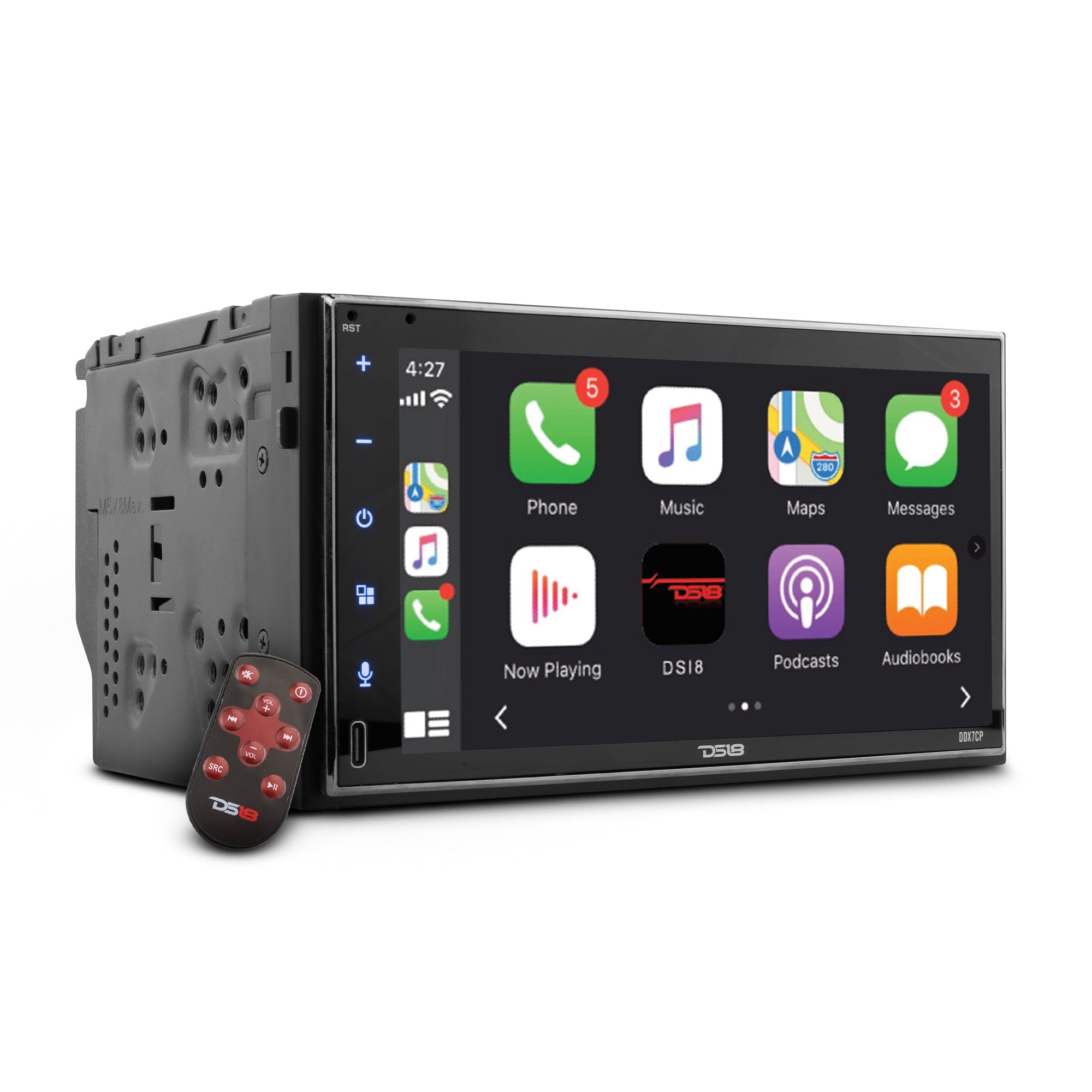 7" Touchscreen Mechless Double-DIN Headunit with Bluetooth, USB, Mirror Link And Car play - DS18