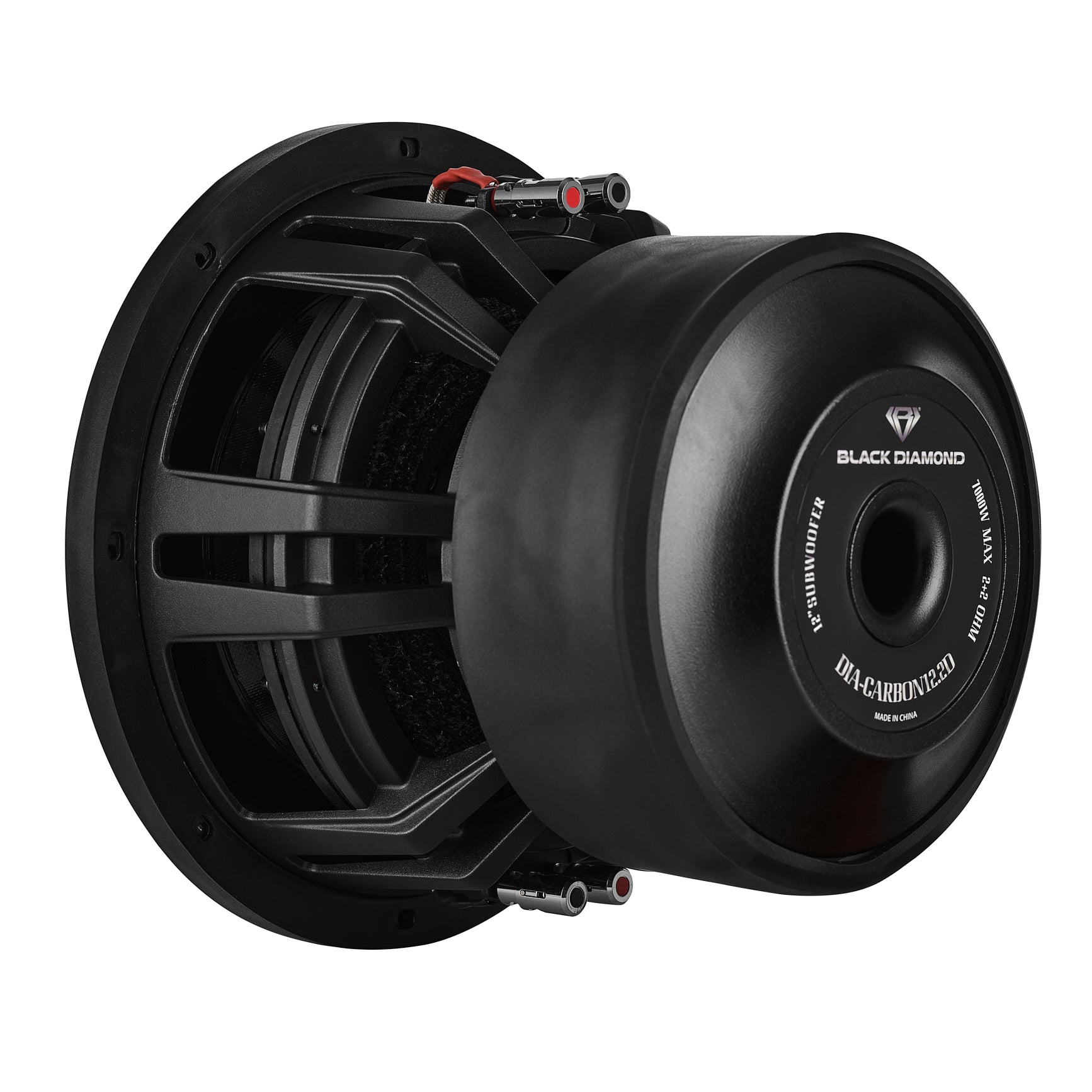 Black Diamond 12" High Excursion Subwoofer with Carbon Fiber Cone | 3500W RMS / 7000W MAX | Dual 2-Ohm Voice Coil - DS18