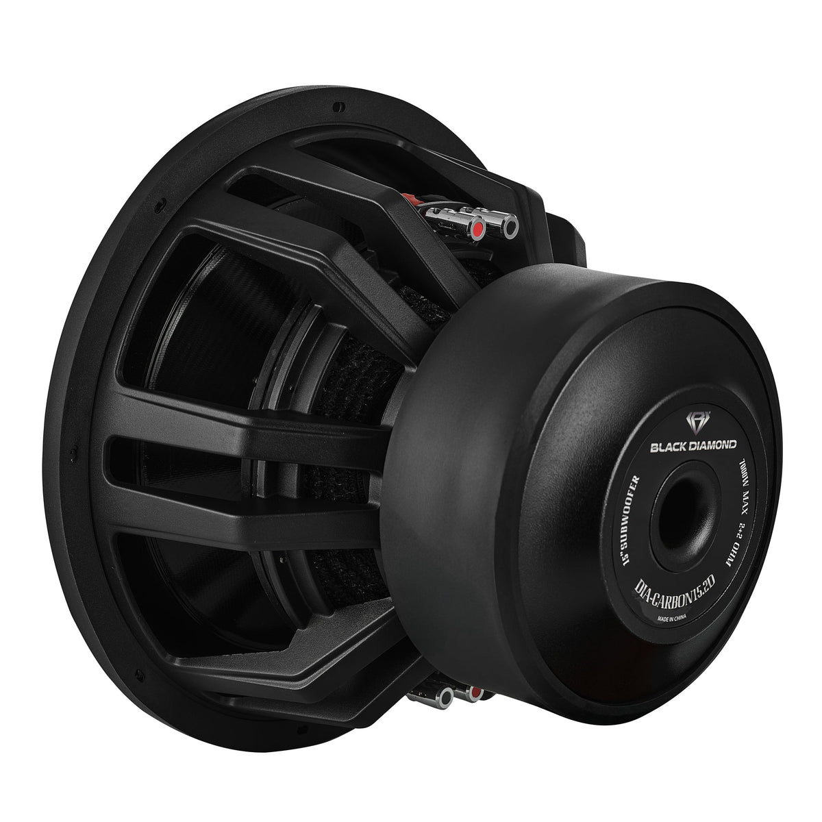 Black Diamond 15" High Excursion Subwoofer with Carbon Fiber Cone | 3500W RMS / 7000W Peak | Dual 2-Ohm Voice Coil - DS18