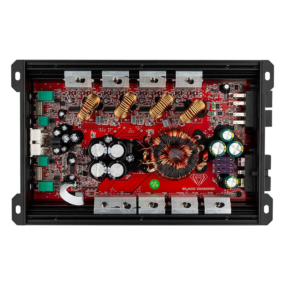 Black Diamond Class D 4-Channel Full Range Amplifier | 200W RMS X 4 at 4-Ohm - DS18