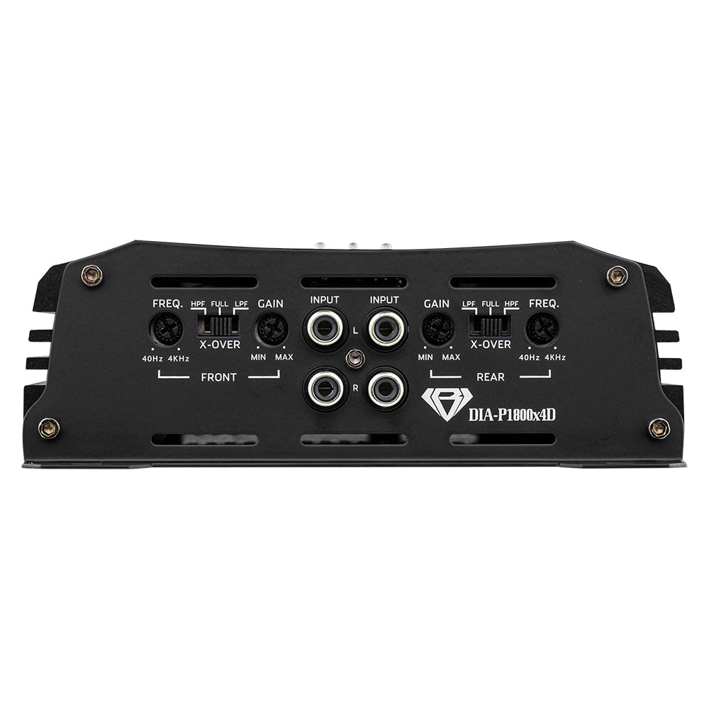 Black Diamond Class D 4-Channel Full Range Amplifier | 200W RMS X 4 at 4-Ohm - DS18