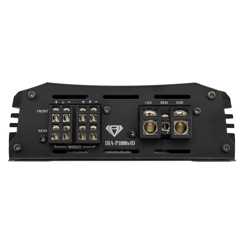 Black Diamond Class D 4-Channel Full Range Amplifier | 200W RMS X 4 at 4-Ohm - DS18