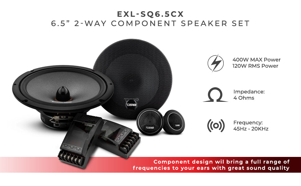DS18 2012-2021 RAM 1500 Crew and Quad Cab Front and Back Doors Speakers Best Upgrade/Replacement Package 1800 Watts - DS18