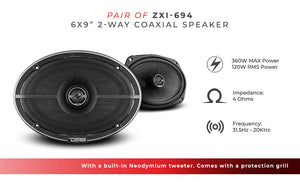 DS18 2012-2021 RAM 2500 Crew and Quad Cab Front and Back Doors Speakers Better Upgrade/Replacement Package 1600 Watts - DS18