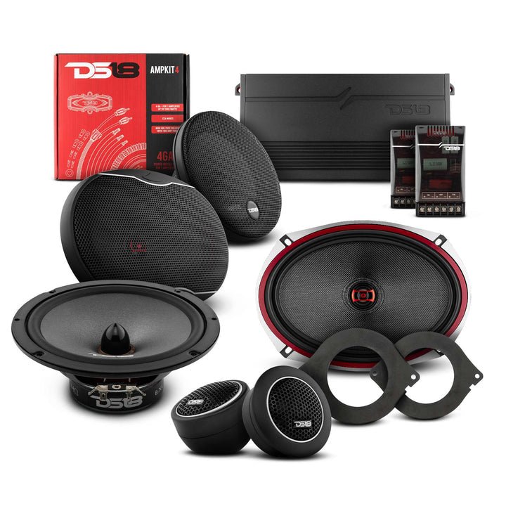 DS18 2012-2021 RAM 2500 Crew and Quad Cab Front and Back Doors Speakers Best Upgrade/Replacement Package 1800 Watts - DS18