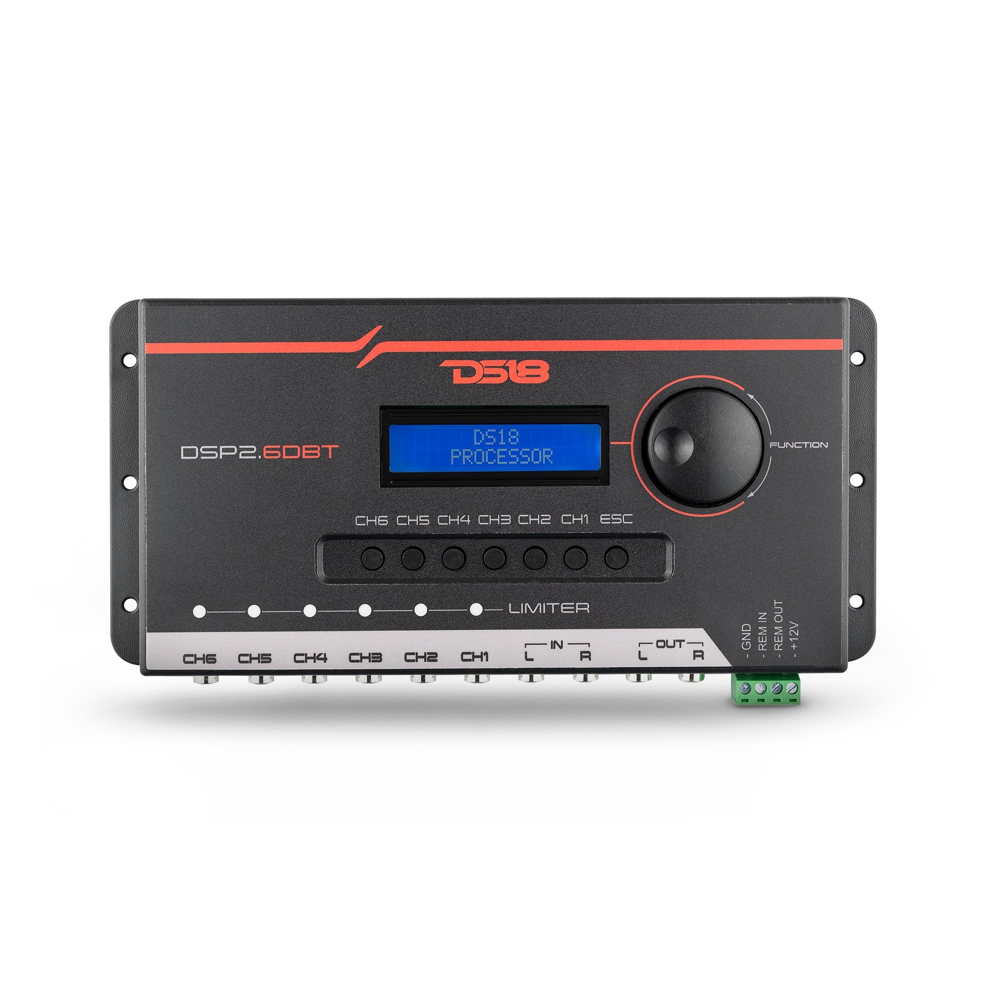 2-Channel In and 6-Channel Out Digital Sound Processor (DSP) with Bluetooth and LCD Screen - DS18